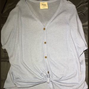 Blue button up sweater cardigan